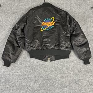 1993 Nintendo Starfox Star Fox Super Weekend Competition Flight Jacket Sz Large